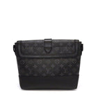 Louis Vuitton Shoulder Bag Saumur Messenger Monogram Eclipse Leather Black — view 2