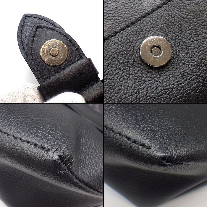 Louis Vuitton Shoulder Bag Saumur Messenger Monogram Eclipse Leather Black — view 8