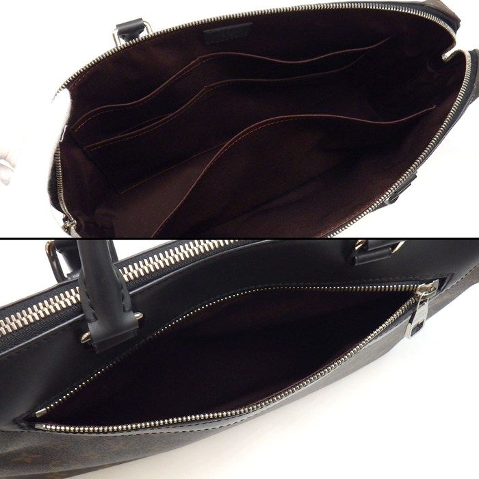 Louis Vuitton Business Bag Porte Documents Jules Monogram Macassar Leather — view 6