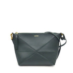 Loewe Shoulder Bag Puzzle Fold Pouch Vetiver Shiny Napa Calfskin Gold