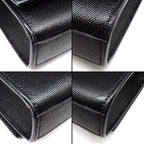 Saint Laurent Shoulder Bag Kate Small Black Grained Poodle Leather Gold — view 7