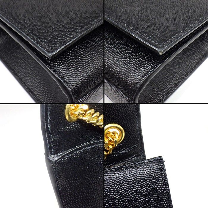 Saint Laurent Shoulder Bag Kate Small Black Grained Poodle Leather Gold — view 8