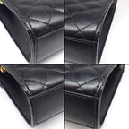 Saint Laurent Shoulder Bag Envelope Black Grained Poodle Leather — view 7