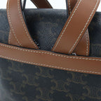 Celine Bonnie Triomphe Canvas Backpack Leather — view 6