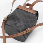 Celine Bonnie Triomphe Canvas Backpack Leather — view 2