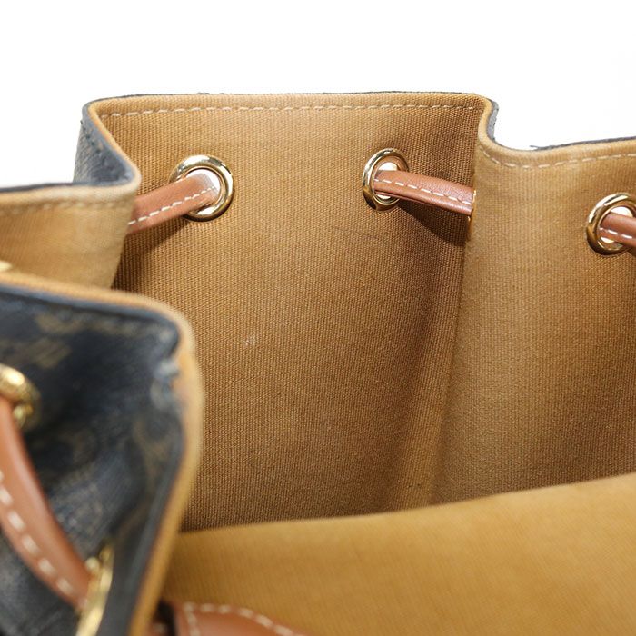 Celine Bonnie Triomphe Canvas Backpack Leather — view 4