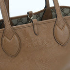 Gucci Reversible Tote Bag Leather GG Canvas — view 4