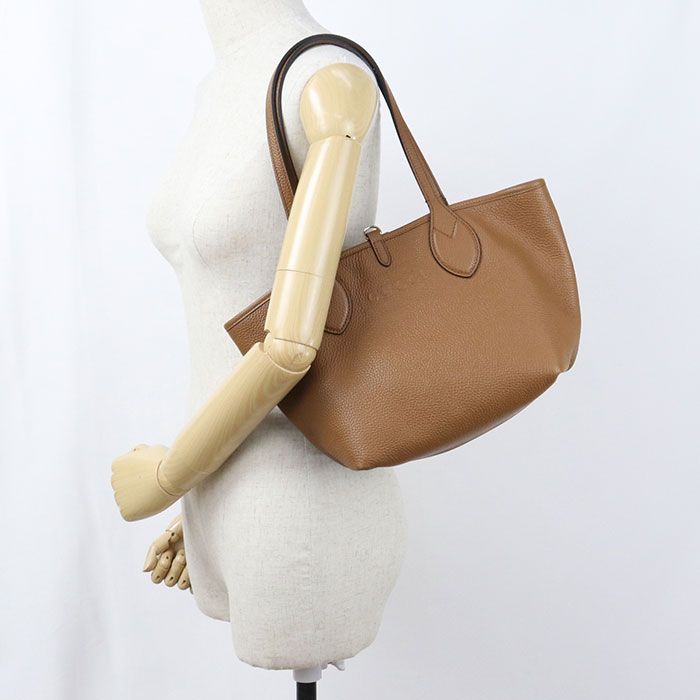 Gucci Reversible Tote Bag Leather GG Canvas — view 7