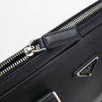 Prada Briefcase Leather Business Bags Black — view 6