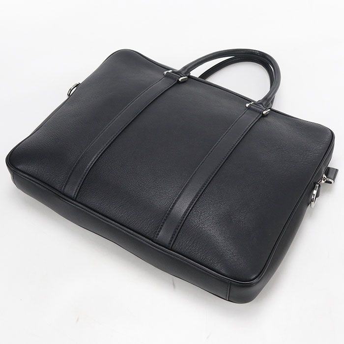 Prada Briefcase Leather Business Bags Black — view 2