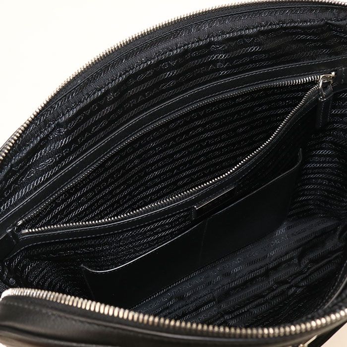 Prada Briefcase Leather Business Bags Black — view 4