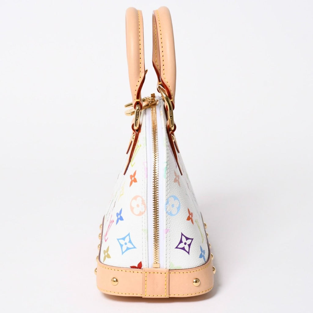 Louis Vuitton Takashi Murakami Alma BB Handbag Monogram Multicolor White — view 5