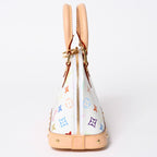 Louis Vuitton Takashi Murakami Alma BB Handbag Monogram Multicolor White — view 5