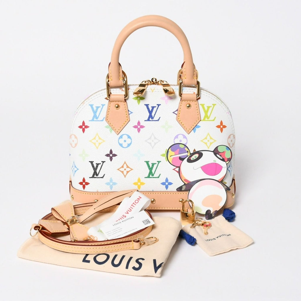 Louis Vuitton Takashi Murakami Alma BB Handbag Monogram Multicolor White