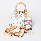 Louis Vuitton Takashi Murakami Alma BB Handbag Monogram Multicolor White