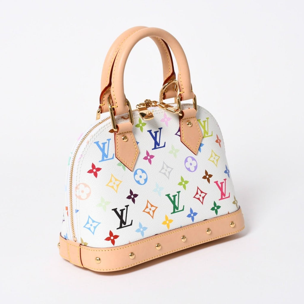 Louis Vuitton Takashi Murakami Alma BB Handbag Monogram Multicolor White — view 4