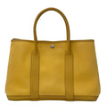 Hermes Garden Party PM Tote Bag Toile Officier Yellow Silver Simple