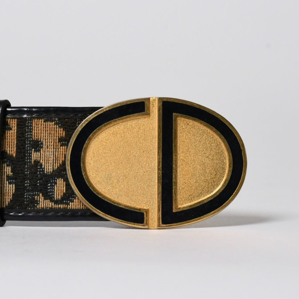 Dior Oblique Trotter CD Belt Buckle Navy Gold — view 2