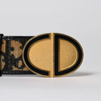 Dior Oblique Trotter CD Belt Buckle Navy Gold — view 2
