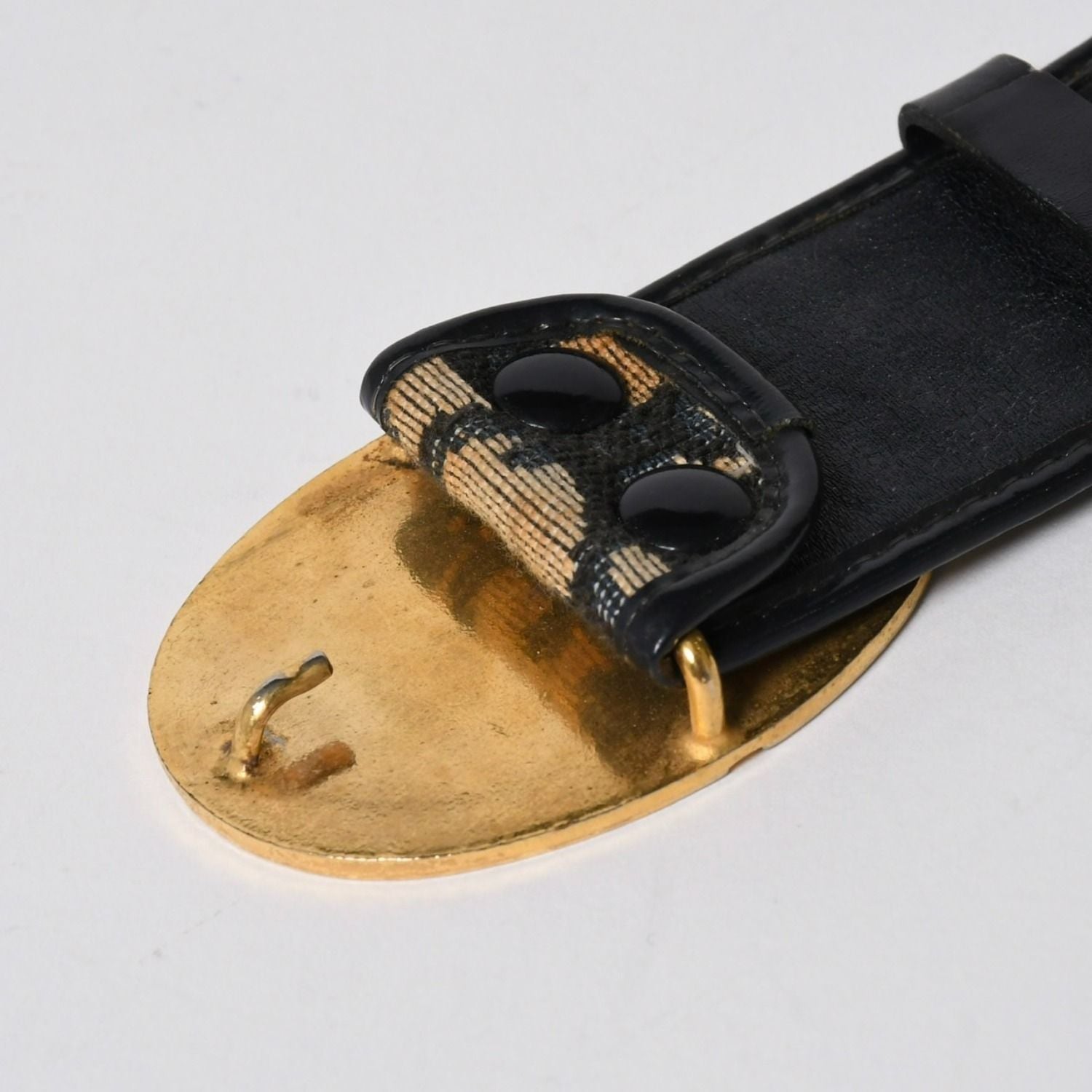 Dior Oblique Trotter CD Belt Buckle Navy Gold — view 6