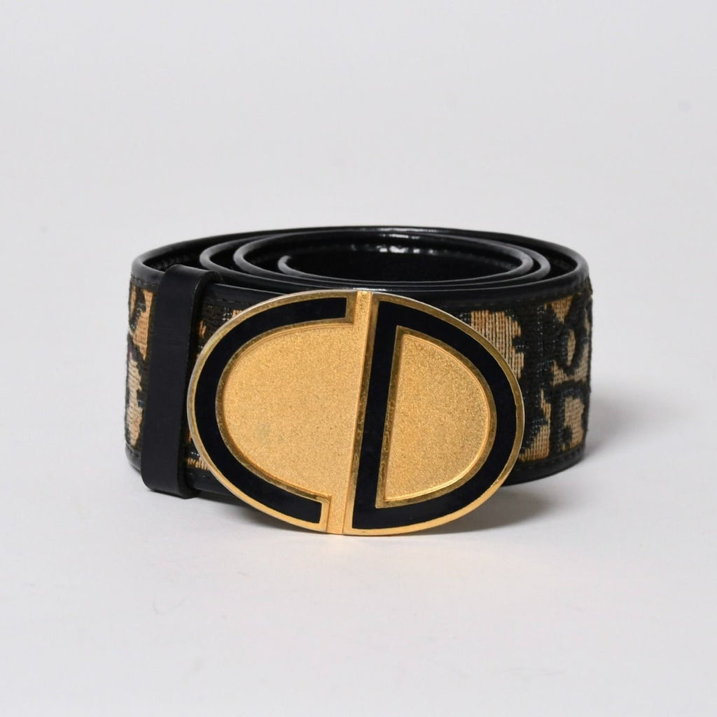 Dior Oblique Trotter CD Belt Buckle Navy Gold