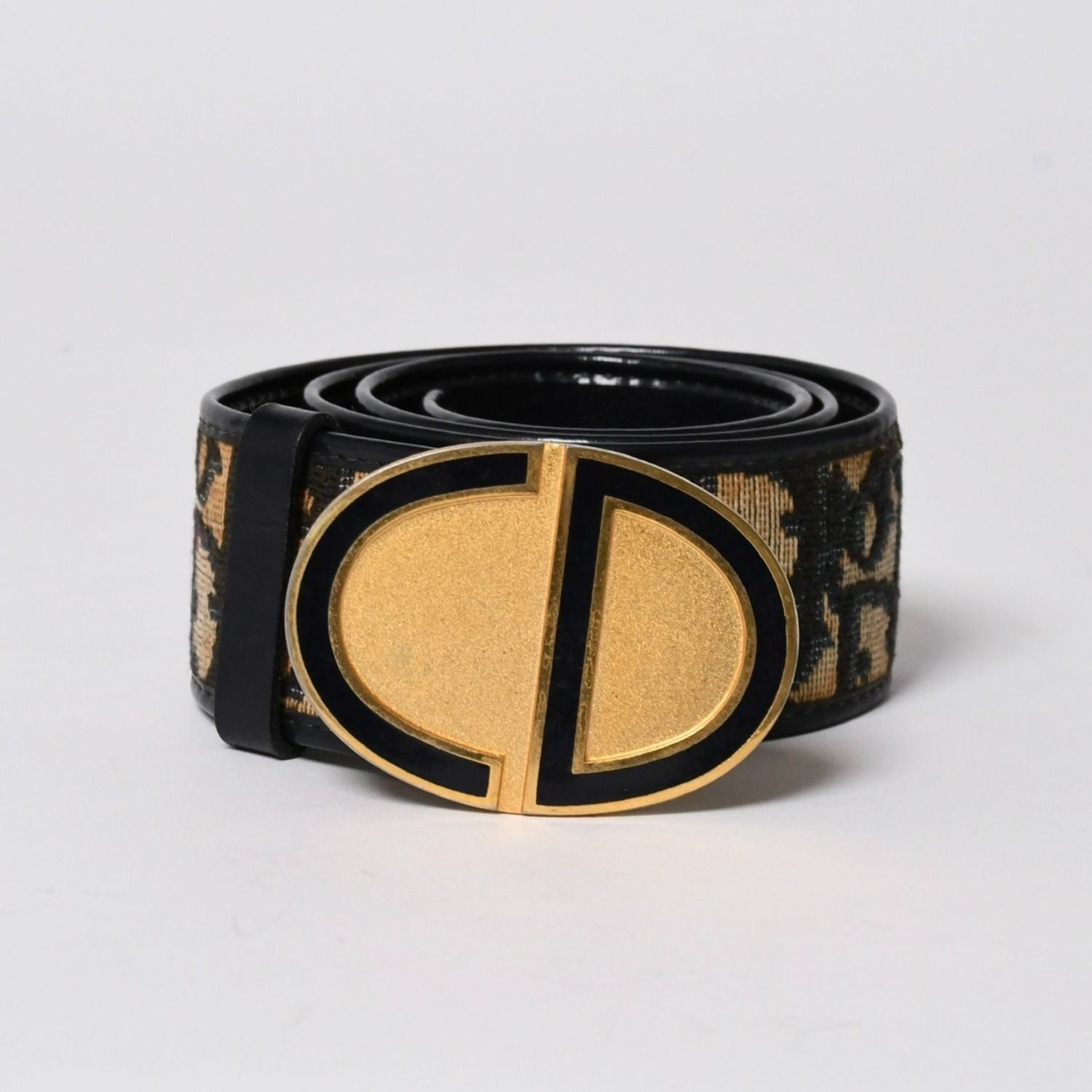 Dior Oblique Trotter CD Belt Buckle Navy Gold
