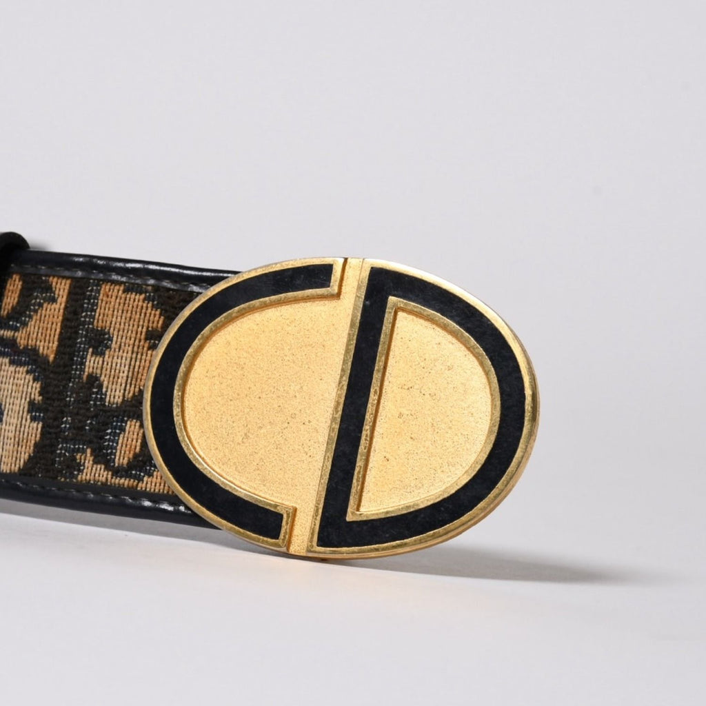 Dior Oblique Trotter CD Belt Buckle Navy Gold — view 3