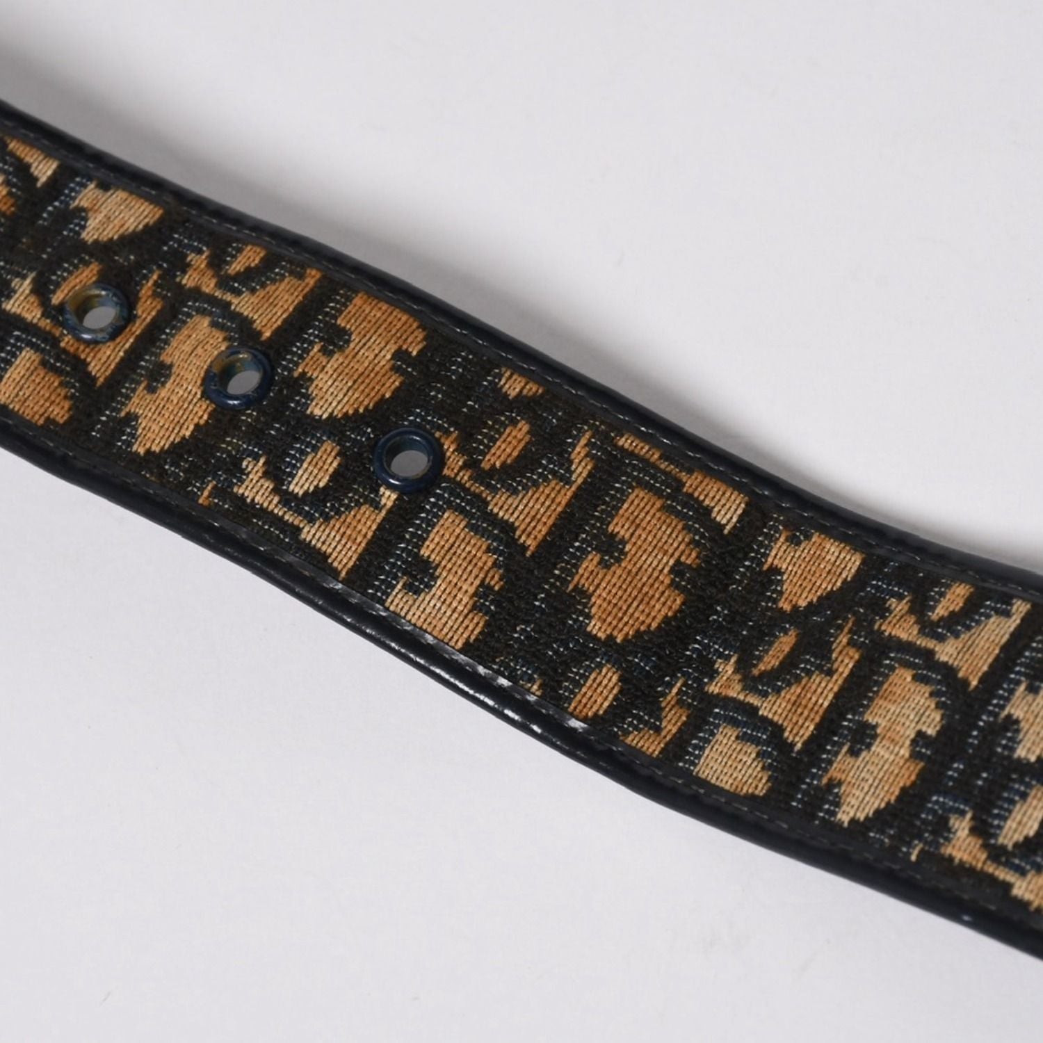 Dior Oblique Trotter CD Belt Buckle Navy Gold — view 8