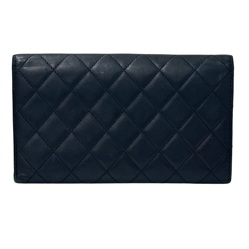 Chanel Wallet Black Pink Silver CC Logo — view 2