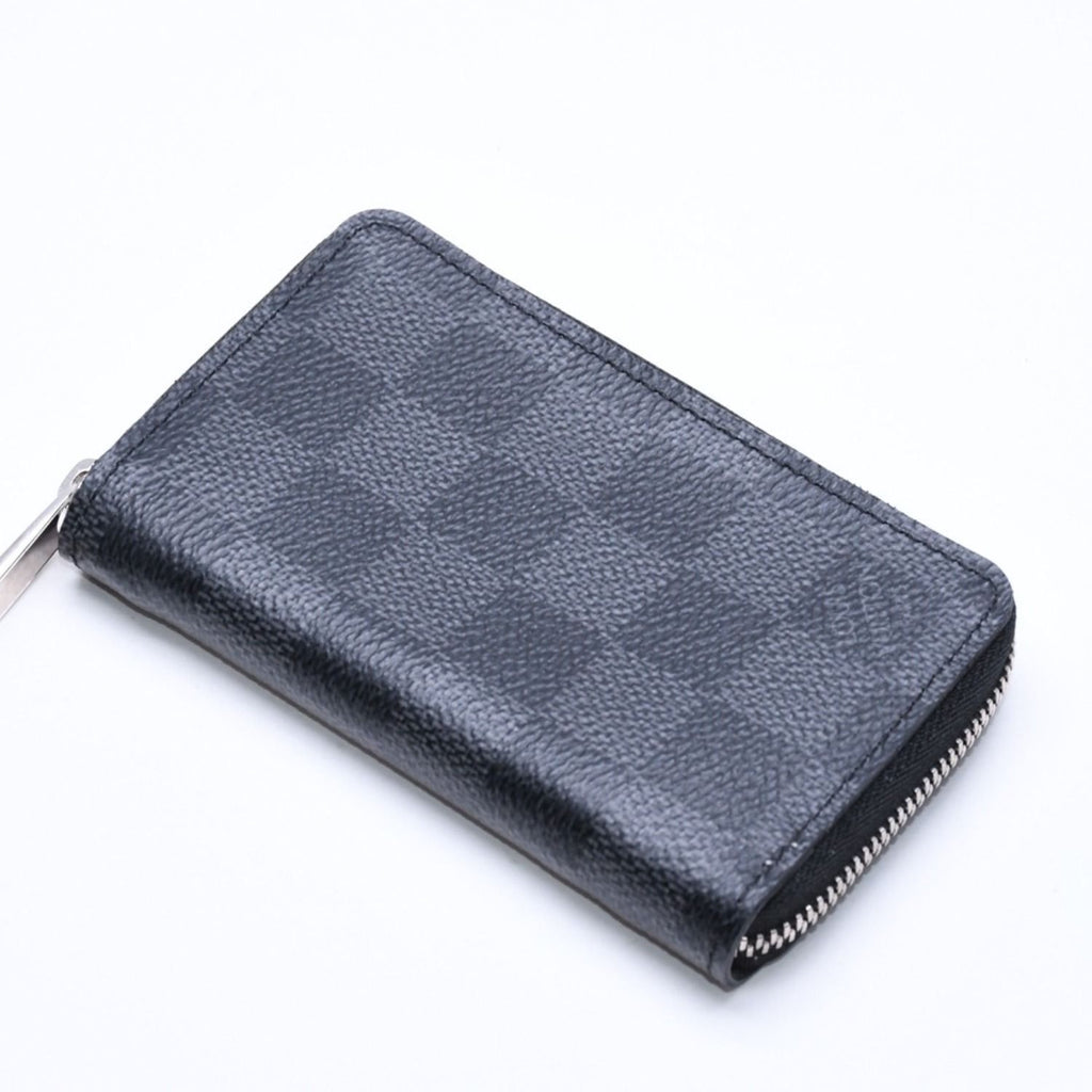 Louis Vuitton Wallet Zippy Coin Purse Card Case Mini Damier Graphite — view 3