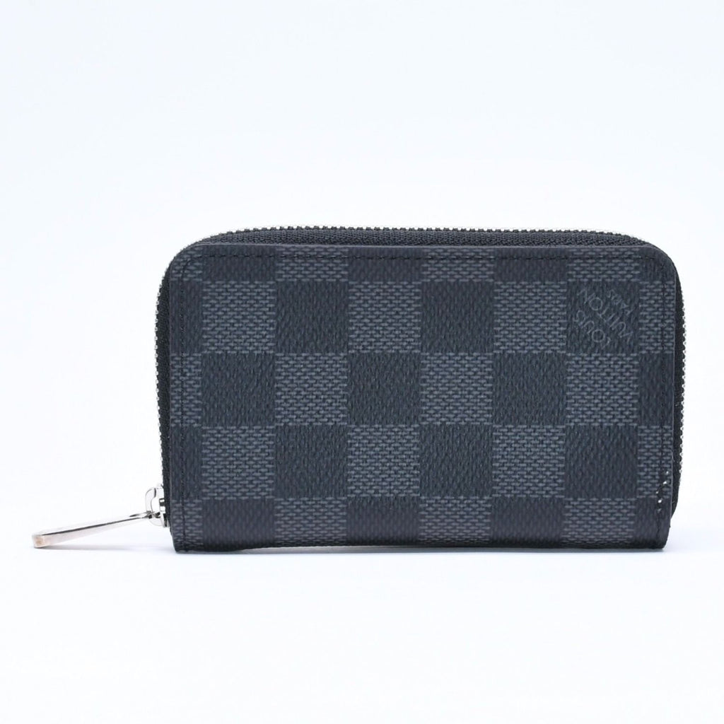 Louis Vuitton Wallet Zippy Coin Purse Card Case Mini Damier Graphite