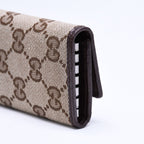Gucci Key Case GG Canvas Leather Beige Brown Silver Key Holder — view 7