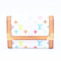 Louis Vuitton Porte Monnaie Plastic Coin Purse Monogram Multicolor White
