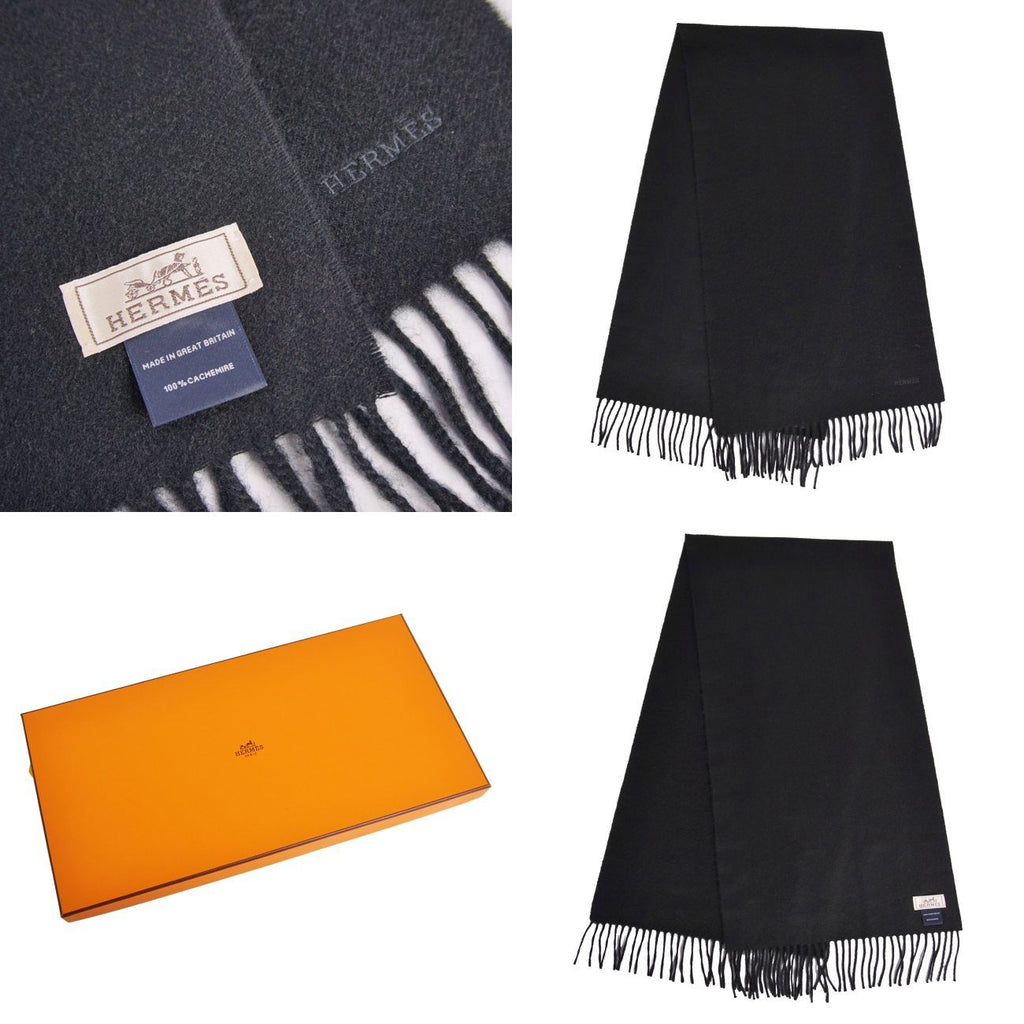 Hermes Scarf Shawl Fringe Cashmere — view 5