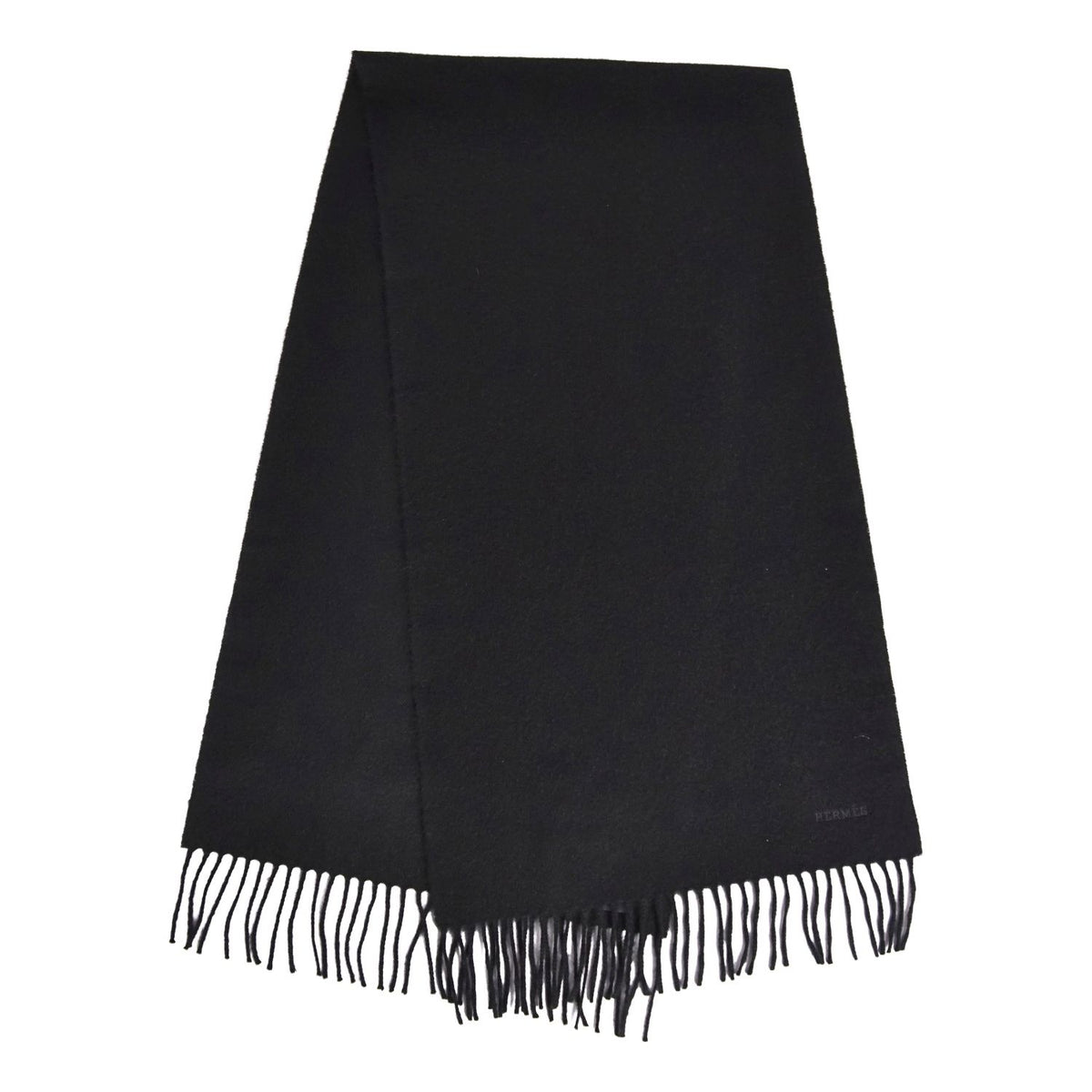 Hermes Scarf Shawl Fringe Cashmere
