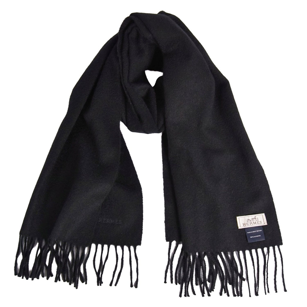 Hermes Scarf Shawl Fringe Cashmere — view 3