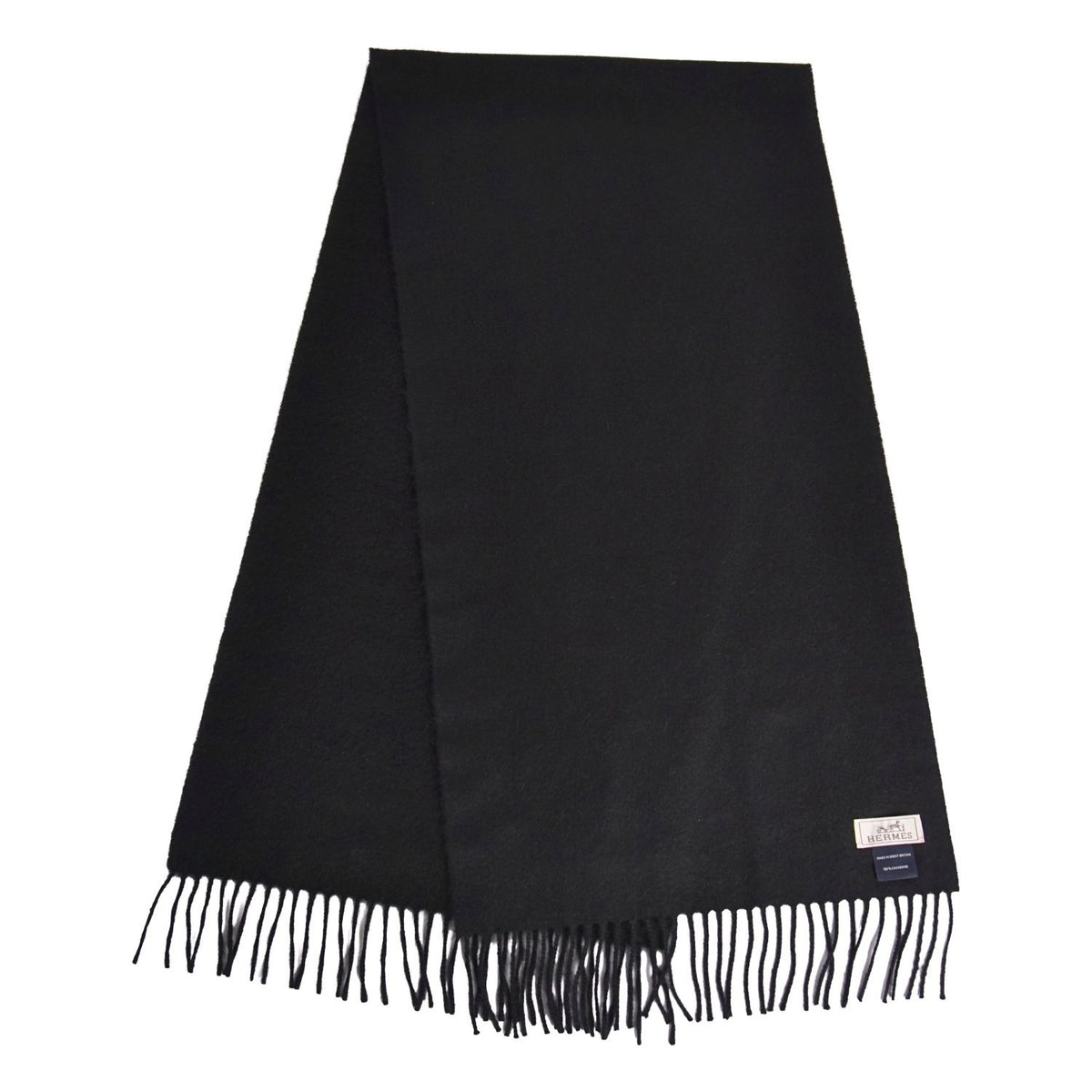 Hermes Scarf Shawl Fringe Cashmere — view 2