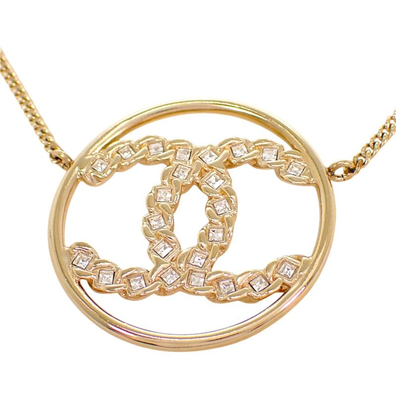 Chanel CC Circle Pendant Included Metal Gold — view 5