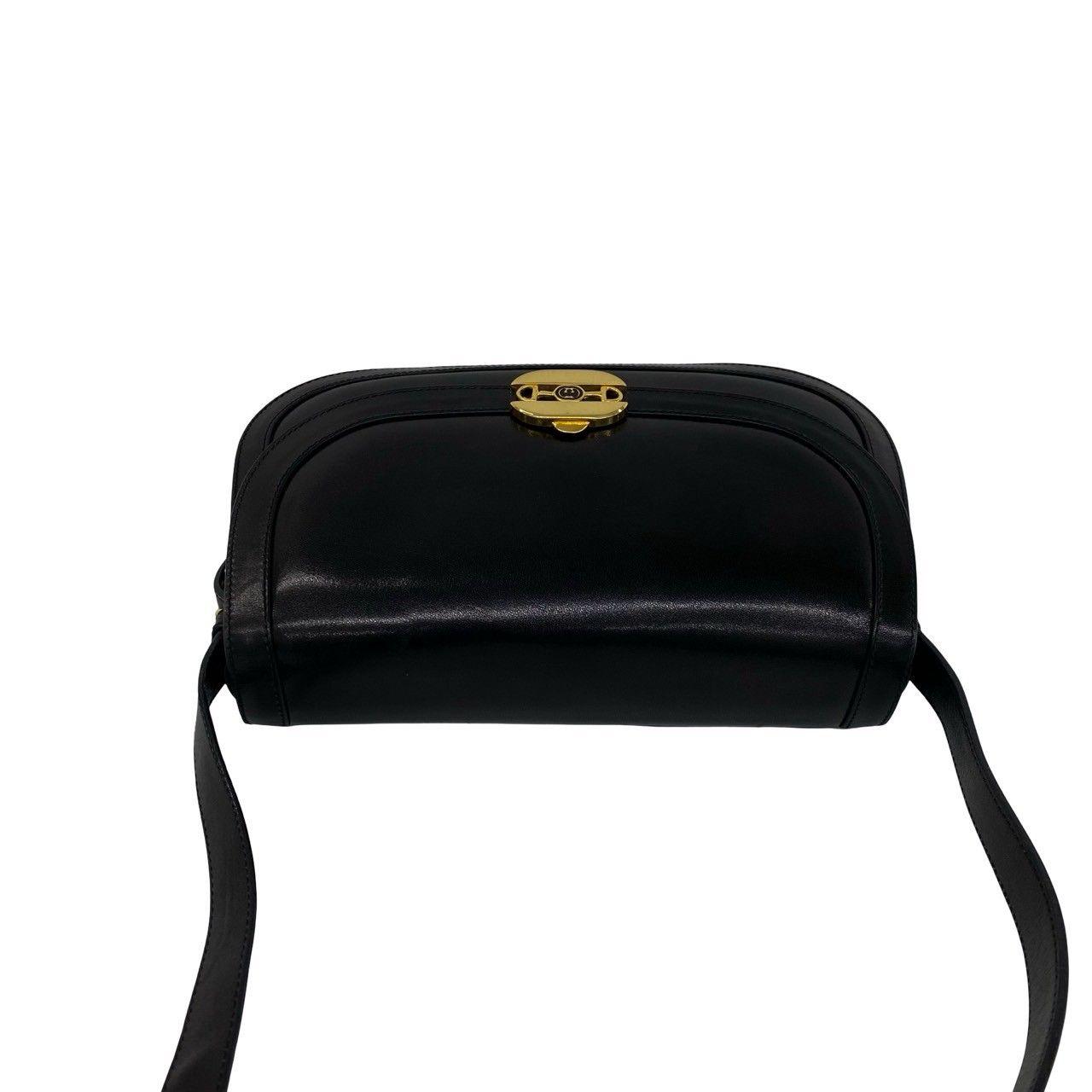 Gucci Vintage Horsebit GG Logo Leather Shoulder Bag Pochette Black — view 4