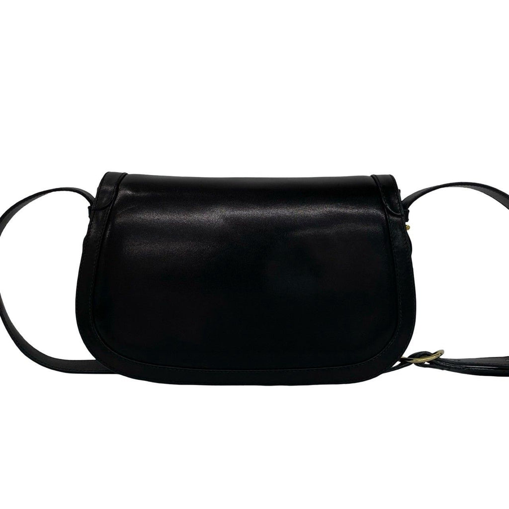 Gucci Vintage Horsebit GG Logo Leather Shoulder Bag Pochette Black — view 3