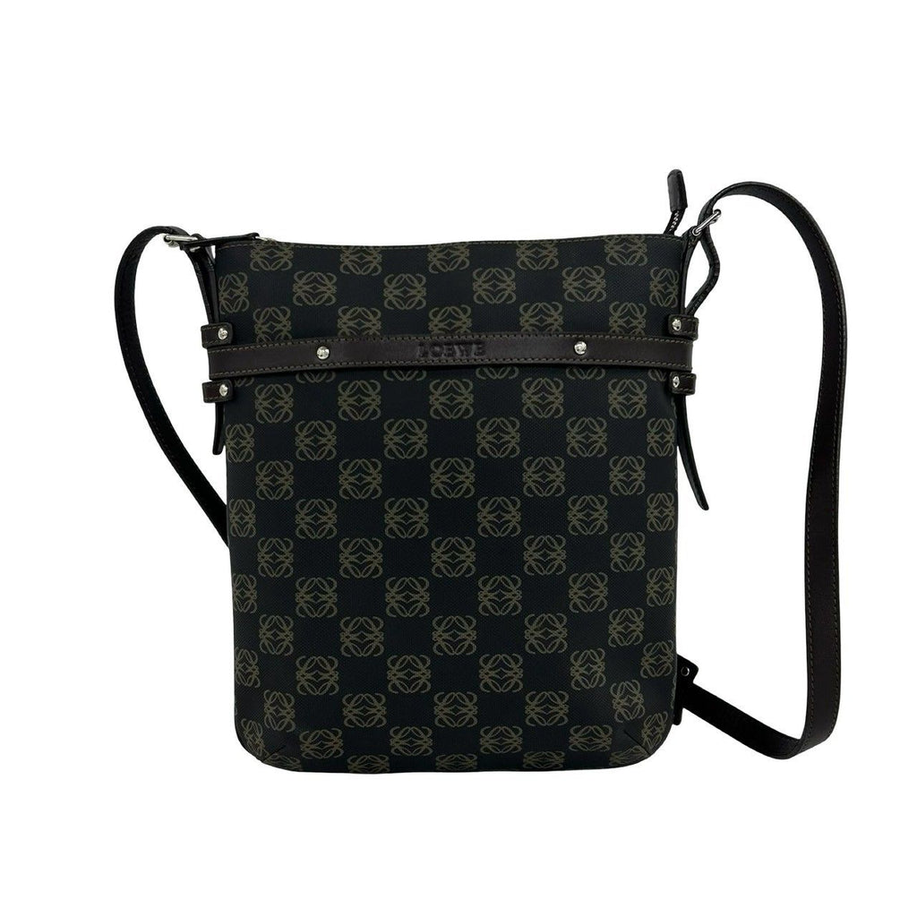 Loewe Anagram Pattern Logo Embossed Leather Shoulder Bag Crossbody Pochette — view 3