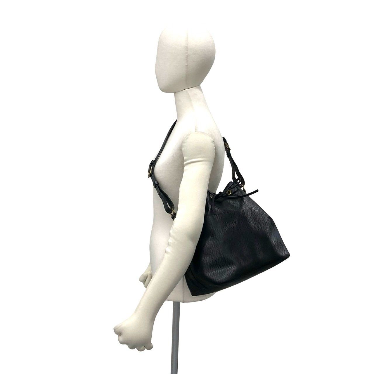 Louis Vuitton Vintage Petit Noe Epi Leather Drawstring Shoulder Bag Cross Noir — view 2