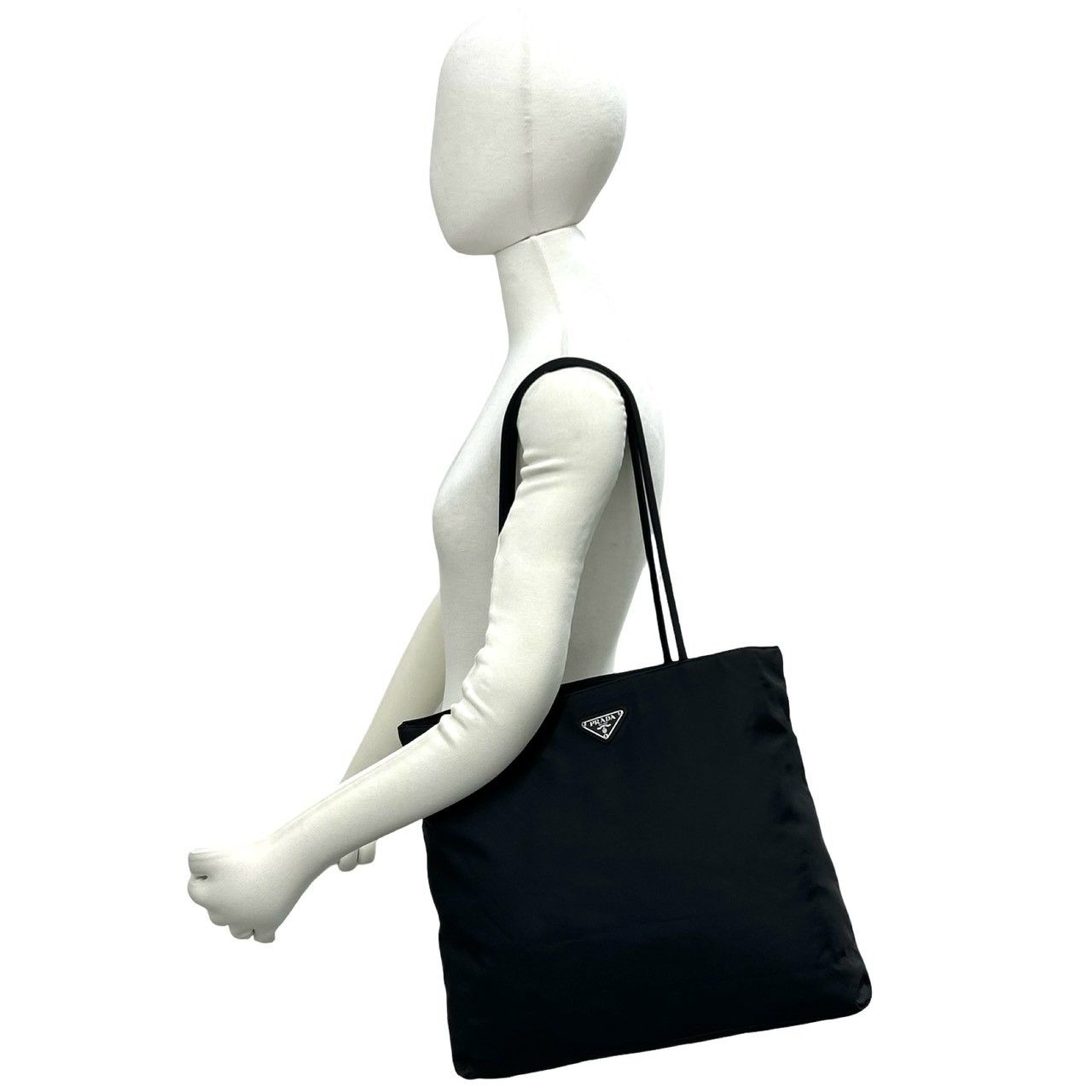Prada Tessuto Nylon Tote Handbag Business Black — view 2
