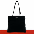 Prada Tessuto Nylon Tote Handbag Business Black