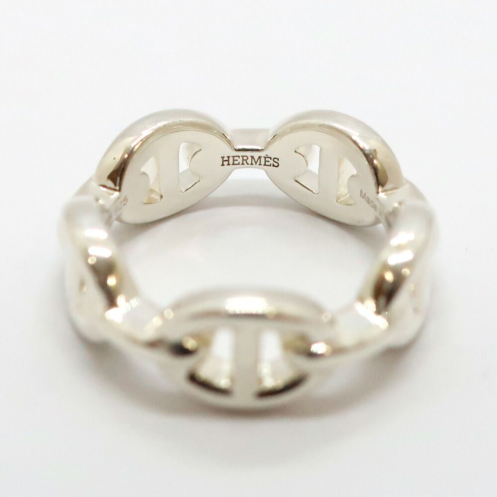 Hermes Heaven Chaine D'ancre Enchainee Ring PM Small 51 Silver — view 4