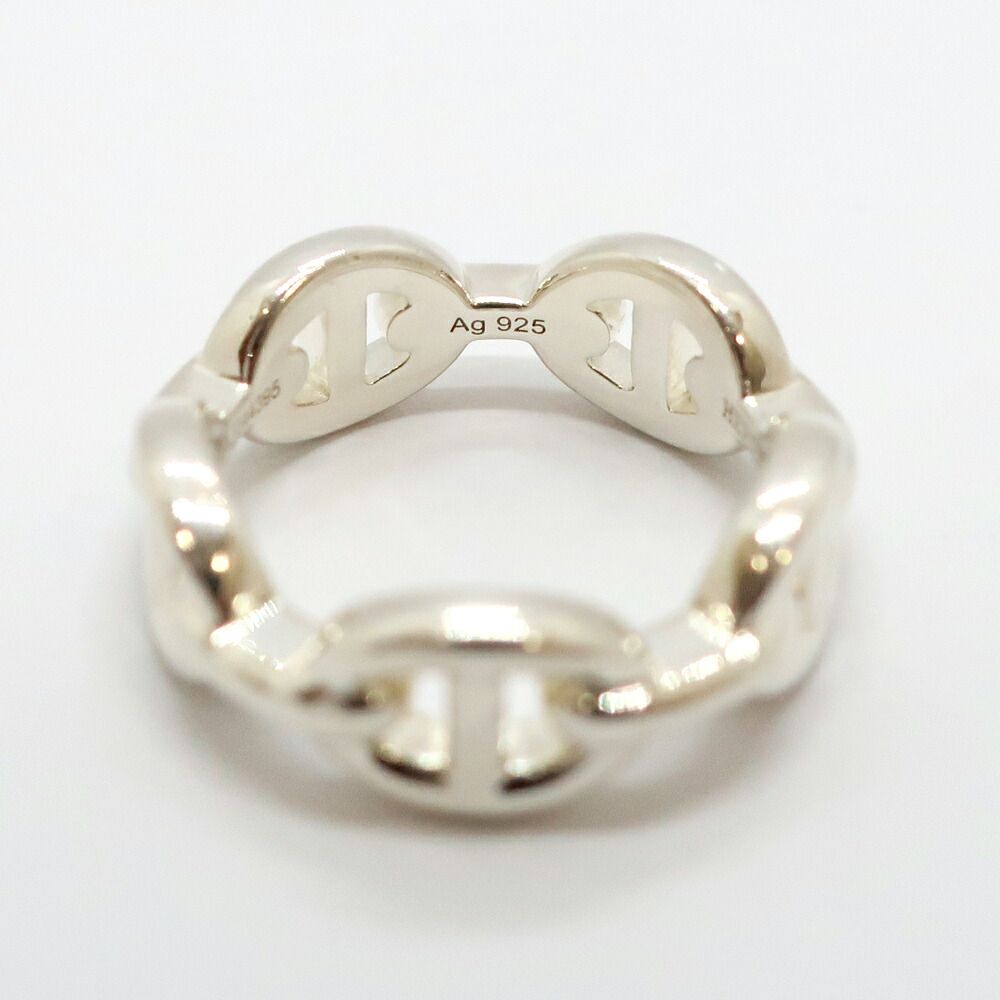Hermes Heaven Chaine D'ancre Enchainee Ring PM Small 51 Silver — view 5
