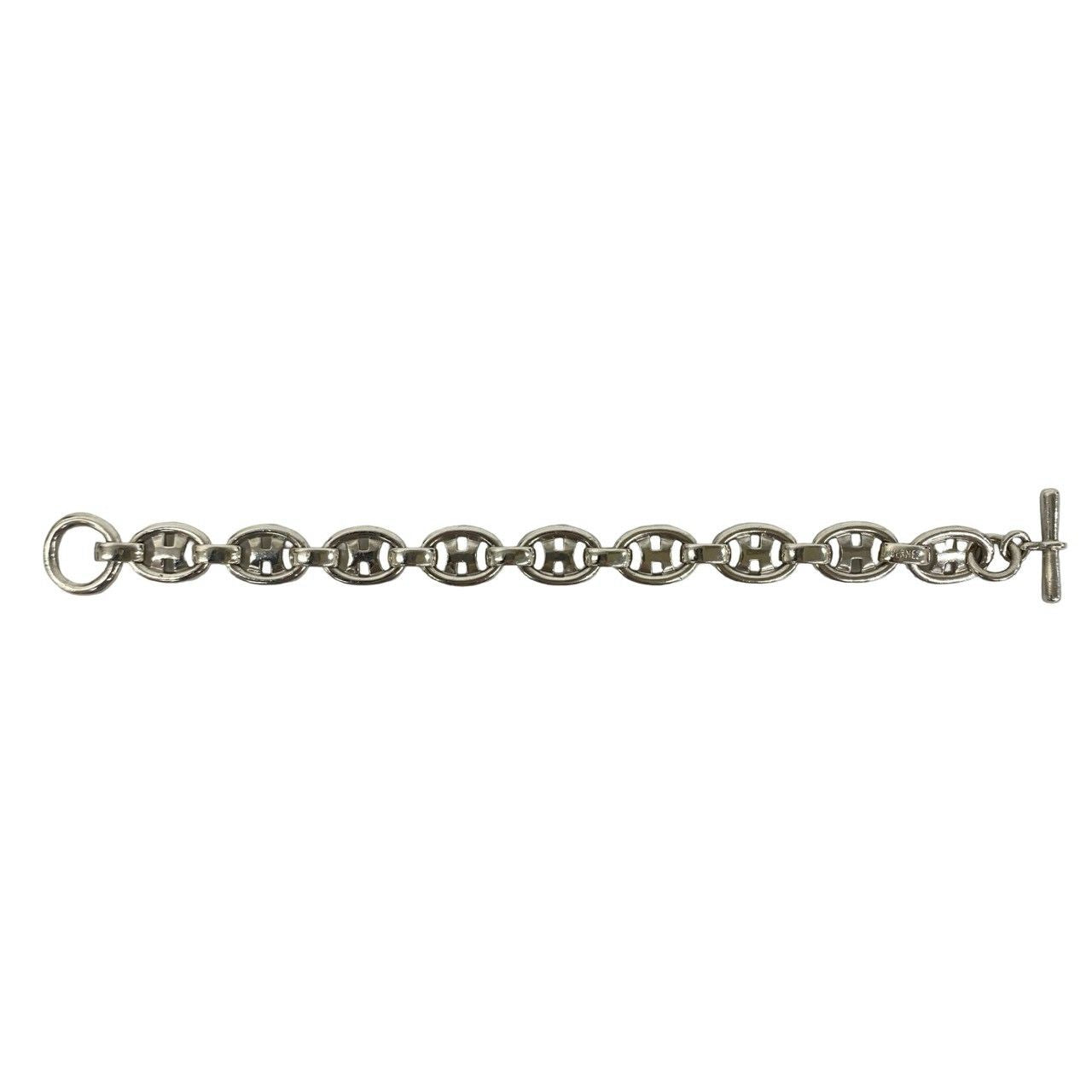 Hermes Vintage Logo Bra 925 Sterling Silver Accessory Bracelet — view 5