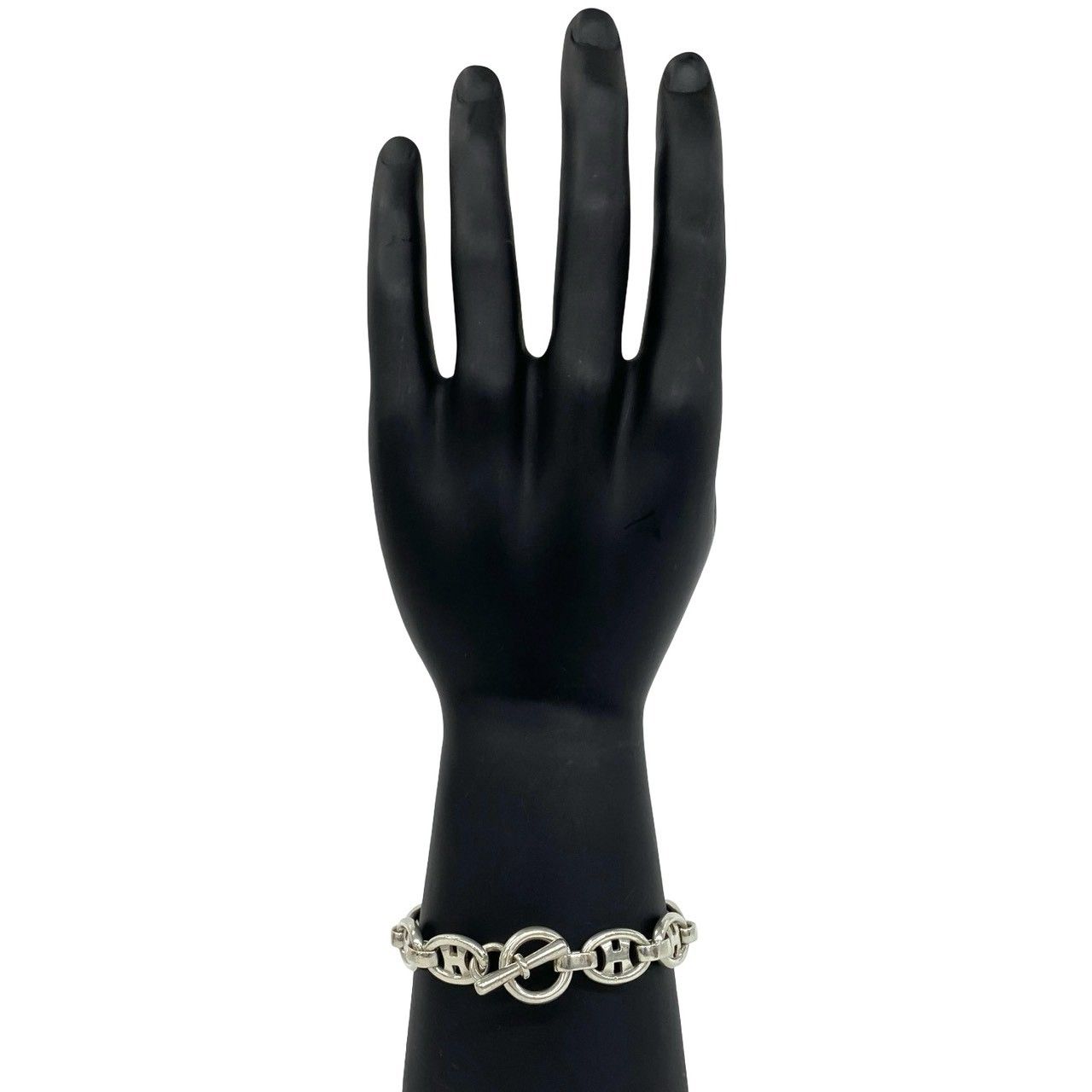 Hermes Vintage Logo Bra 925 Sterling Silver Accessory Bracelet — view 2
