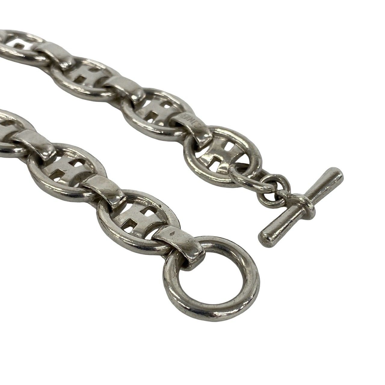 Hermes Vintage Logo Bra 925 Sterling Silver Accessory Bracelet — view 4
