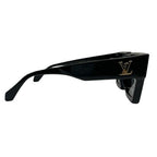 Louis Vuitton Sunglasses Eyewear Cyclone Monogram Flower Swarovski Black — view 6